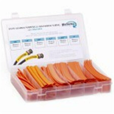 TECHFLEX 6 in. Shrinkflex Heat Shrink Tubing Kit, 2 - 1 Shrink, Orange - 110 Piece TE489475